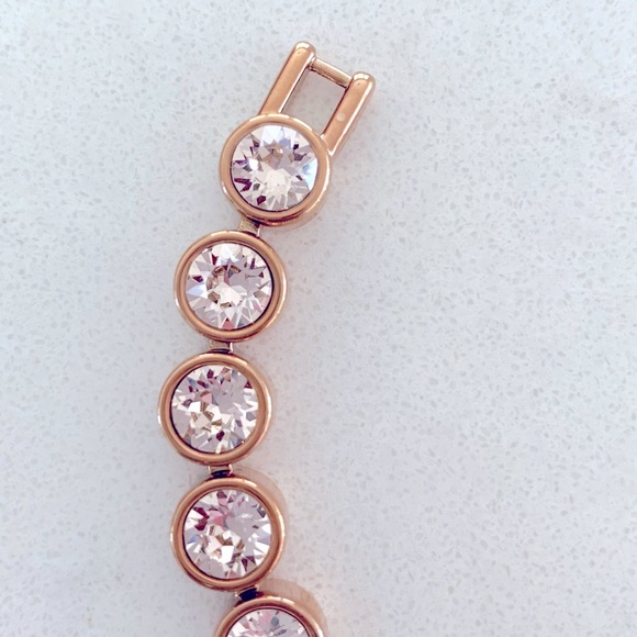 Swarovski Touchstone Crystal Rose Gold Silk Ice Bracelet - Picture 4 of 5